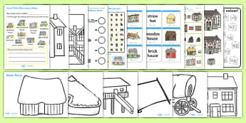 Houses and Homes Activity Pack - house, home, activities, games