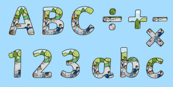 Outdoor Learning Display Lettering - outdoor learning, outdoor, learn, learning, display lettering, display, letter