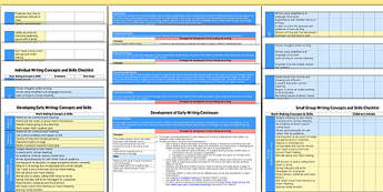 Development of Early Writing EYFS Assessment Pack - development, early writing, eyfs, assessment