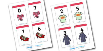Number Bonds to 7 Matching Cards (Clothing) - Number Bonds, Matching Cards, Clothing Cards, Number Bonds to 7