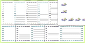 Swimming Cap Portrait Page Borders- Portrait Page Borders - Page border, border, writing template, writing aid, writing frame, a4 border, template, templates, landscape