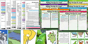 EYFS Bumper Planning Pack Jungle Animals Themed - walking through the jungle, jungle