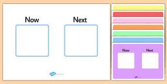 Now Next Visual Aid - now and next visual aid, now and next visual timetable, now and next display, what we are doing now and what we are doing next, sen