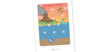 Dinosaur Sticker Reward Chart (15mm) - Dinosaur Reward Chart (15mm), dinosaur, reward chart, chart, reward, 15mm, 15 mm, stickers, twinkl stickers, award, certificate, well done, behaviour management, behaviour