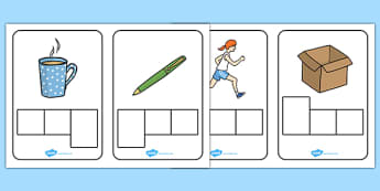 CVC Words Phoneme Frames - CVC, CVC word, three phoneme words, phoneme frame, phoneme, phonemes, Segmenting, DfES Letters and Sounds, Letters and sounds