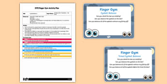 EYFS Balancing Eyeballs Finger Gym Plan and Prompt Card Pack