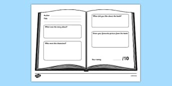 Book Review Worksheet - book review, worksheet, book, review, author, title, independent, working