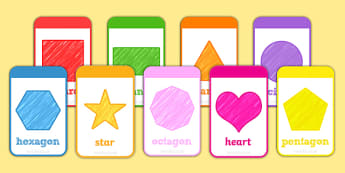 2D Shape Flashcards - 2d shape, 2d, shape, flashcards, flash cards, activities