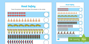 Road Safety Counting up to 20 Activity