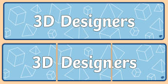 3D Designers Topic Display Banner - ipc, banner, 3d, display