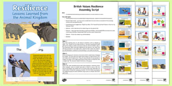 British Values Resilience Assembly Pack - growth mindset, swallow, positivity, PSHE, perseverance