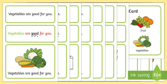 Keeping Healthy Simple Sentence Cards - Sentences, sentence cards, reading, phonics, eyfs, literacy