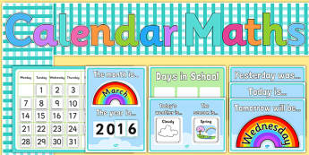 Ready Made Calendar Display Pack - EYLF, early years, calendar, display, classroom management, maths, back to school, classroom setup ,