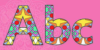 Diwali Rangoli Pattern Display Lettering - Diwali Rangoli Pattern Display Lettering, Diwali, religion, hindu, hanoman, A-Z, A4, display, Alphabet frieze, Display letters, Letter posters, A-Z letters, Alphabet flashcards, rangoli, sita, ravana, pooja 