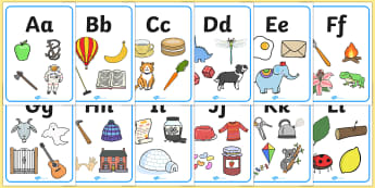 Large Alphabet Display Posters - Alphabet freize, display, poster, Initial sound posters, Sound picture cards, Phonics,  DfES Letters and Sounds