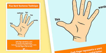 5 Word Sentence Technique Poster - sentence, technique, poster
