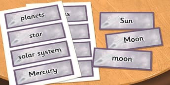 Year 5 Earth and Space Scientific Vocabulary Cards - science