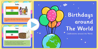 Birthdays Around the World Presentation - birthdays, around, worls, presentation, powerpoint