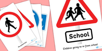KS2 British Road Sign Posters - poster, signs, display, displays