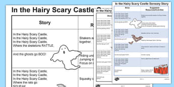 In the Hairy Scary Castle Sensory Story - in the hairy scary castle, in the hairy scary castle sensory plan, sensory lesson ideas, sen, sensory lesson plan