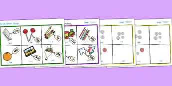 Toy Shop Bingo (Up to 50p) - Money, coins, pounds, pence, foundation numeracy, coin, pay, bingo, shop, addition, prices, price