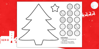 Cutting Skills Christmas Tree Activity - cutting, christmas, xmas