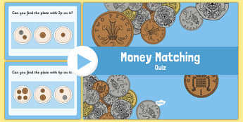 Money Matching Activity Up To 10p - money, money matching, matching activity, matching game, 0-10, up to 10p, pence, matching coins, coins, numeracy