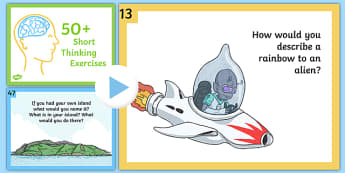 50 Short Thinking Exercises PowerPoint - exercises, thinking, 50