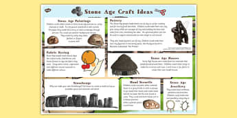 Stone Age Craft Ideas - stone age, craft, art, history, design