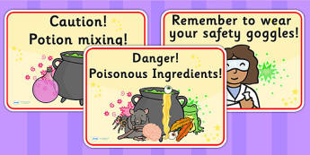 Potion Lab Signs - potions, science, science display, sign, label