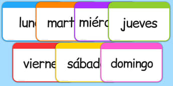 Days of the Week Flashcards Spanish - spanish, days of the week, days, week, flashcards, flash cards