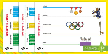 Differentiated Paralympics Concept Maps Activity Sheet - Concept Maps, paralympics, worksheet, competition, olympics, medals, gold, sport, games