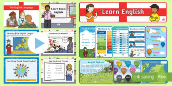 English Language Pack - Language, English, vocabulary, key words, phrases, basic