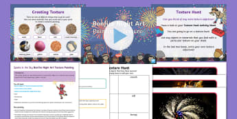 Sparks in the Sky Bonfire Night Art Texture Painting Activity and PowerPoint Pack - Sparks In The Sky, KS1, EYFS, texture, Painting, Bonfire Night, Guy Fawkes, Fireworks, colour, art 