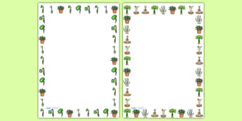 Life Cycle of a Plant Portrait Page Borders - life cycles, plants