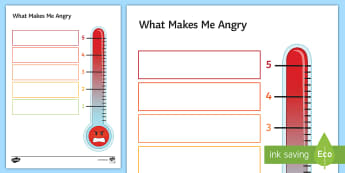 What Makes Me Angry Activity Sheet - anger, management, Behaviour, classroom Management, Pastoral 