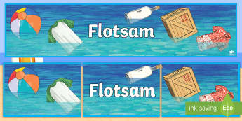 Flotsam Display Banner - sea, beach, jetsam, debris, seaside,  