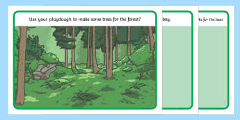 Bear Hunt Playdough Mats - bear hunt, playdough mats, playdough