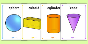3D Shape Posters - Shape poster, Shape flashcards, Shape recognition, numeracy,geometry,shapes,3d,posters,displays