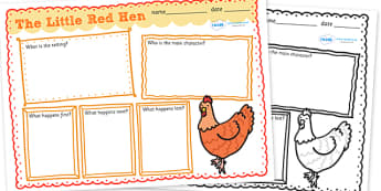 Little Red Hen Story Review Writing Frames - little red hen, the little red hen, little red hen story review, little red hen review, little red hen story