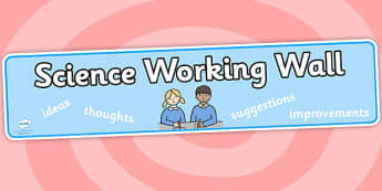 Science Working Wall Banner - science, working wall, banner