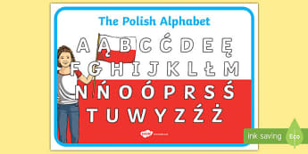 Polish Alphabet A4 Display Poster