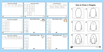 How to Draw Step by Step - art, creative, drawing, eyfs, ks1, characters