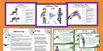 Halloween Yoga Story PowerPoint Pack - yoga story, yoga, story, powerpoint, pack, halloween