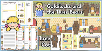Goldilocks and the Three Bears Role Play Pack - Goldilocks, traditional tales, tale, fairy tale, three bears, porridge, cottage, beds