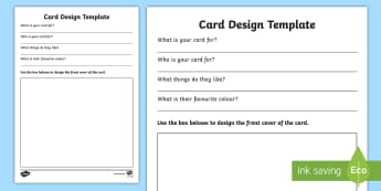 Design a Card Template Activity - special person, design, card, craft, paper craft, 