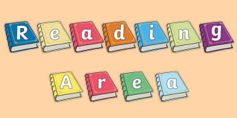 Reading Area on Books Display Cut Outs - reading, read, books