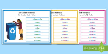 The Present Tense (An Aimsir Láithreach)- An Chéad Réimniú - Basic Rules Display Posters - Present, tense, Aimsir, Láithreach, céad, Réimniú, basic, rules,rialacha, gaeilge