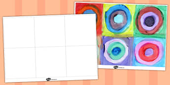 Wassily Kandinsky Painting Circles Template - template, circles