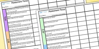 Guided Reading AF Questions Checklists Non-Fiction - assessment focus, guided reading, assessment focus checklist, assessment focus questions, non-fiction